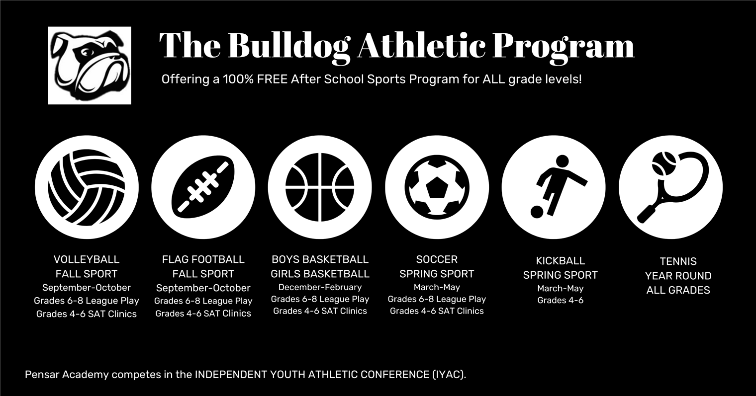 Bulldog Athletics offers volleyball, basketball, flag football, tennis, and kickball free of charge to all students.